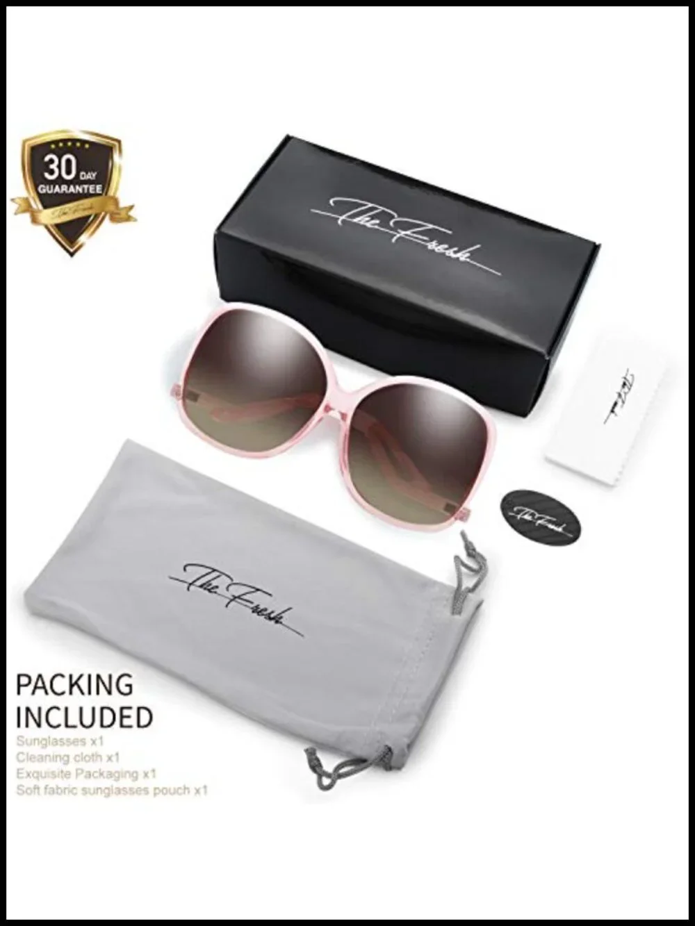 Oversized Hybrid Cat Eye Sunglasses UV Protection Gift Box